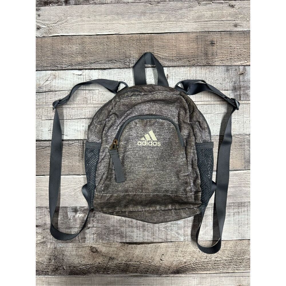 Adidas Unisex Linear 3 Mini Backpack Gray Sports Gym Athlete Workout Soccer